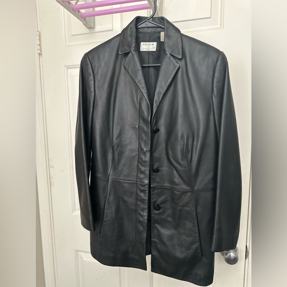 Preview Collection Black Leather Jacket